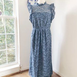 Kate Spade Floral Lace Midi Length Dress
